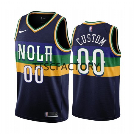 Maglia NBA New Orleans Pelicans Personalizzate Nike 2022-23 City Edition Navy Swingman - Uomo